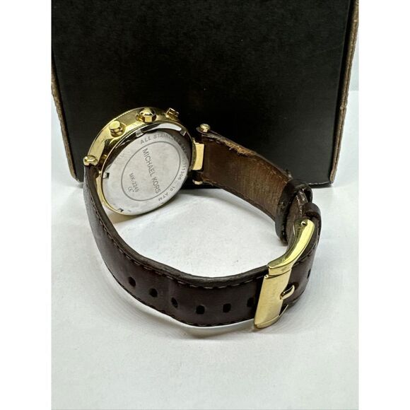 Michael Kors Parker MK2249 Women\'s Brown Leather Strap Analog Dial Watch JNA214